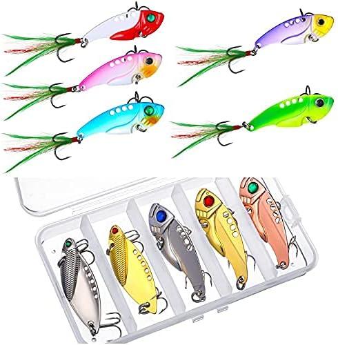 10 Pieces Metal Hard Spinner Blade Bait Fishing Lure Crankbait Bass Fishing  Spinner Blade Spinner Spoon Blade Swimbait Freshwater Saltwater Fishing Tackle  Lures Treble Hook for Bass Walleye Trout