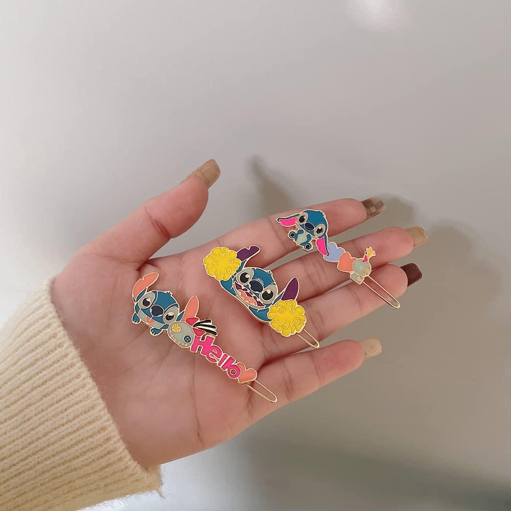  Stitch Metal Hair Claw Clips - Cute Interstellar Baby Non-slip  Hair Catch Barrette Jaw Clamp, Lilo and Stitch Half Bun Hairpins, Hair  Barrettes Hair Styling Accessories (comb and mirror) 