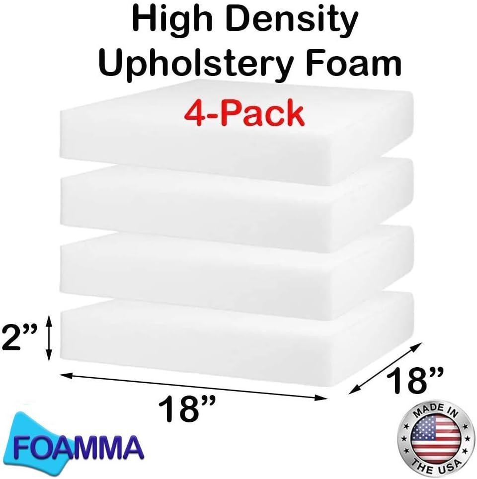 Foamma 4 x 18 x 36 High Density Upholstery Foam Padding, Thick-Custom  Pillow, Chair, and Couch Cushion Replacement Foam, Craft Foam Upholstery
