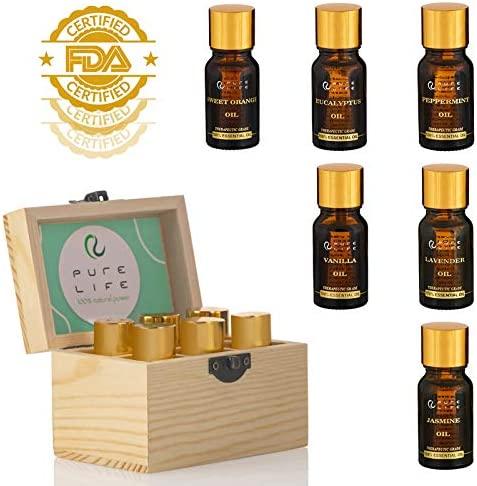 Plant Therapy Top 6 Organic Essential Oil Set - Lavender, Peppermint, Eucalyptus