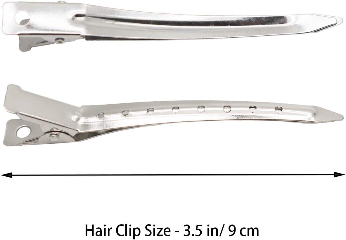 Hair Clips for Styling, 12 PCS Non-Slip Colourful Plastic Duckbill  Alligator Hair Barrettes Pins for Women, Baby Kids and Girls, 8.9cm