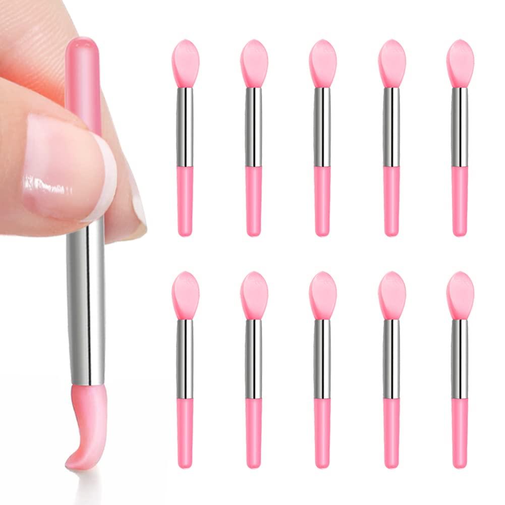 Spove Silicone Lip Brush Makeup Eyebrow Lipstick Brushes Applicator  Cosmetic Brush Set Silicone Brushes Wands Fit Balm Mask Oil 12pcs 