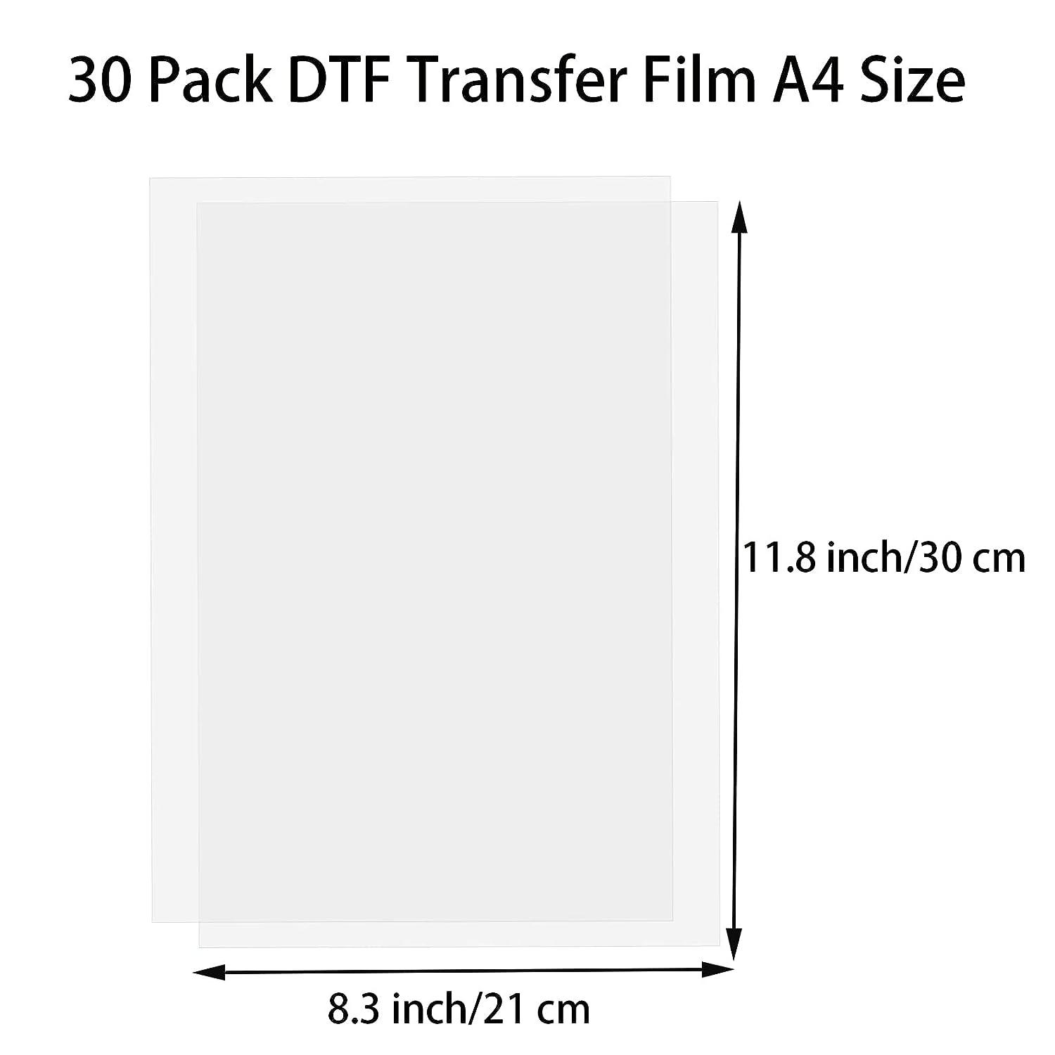DTF Transfer Film 30 Sheets A4 Matte PET Sublimation DTF Starter