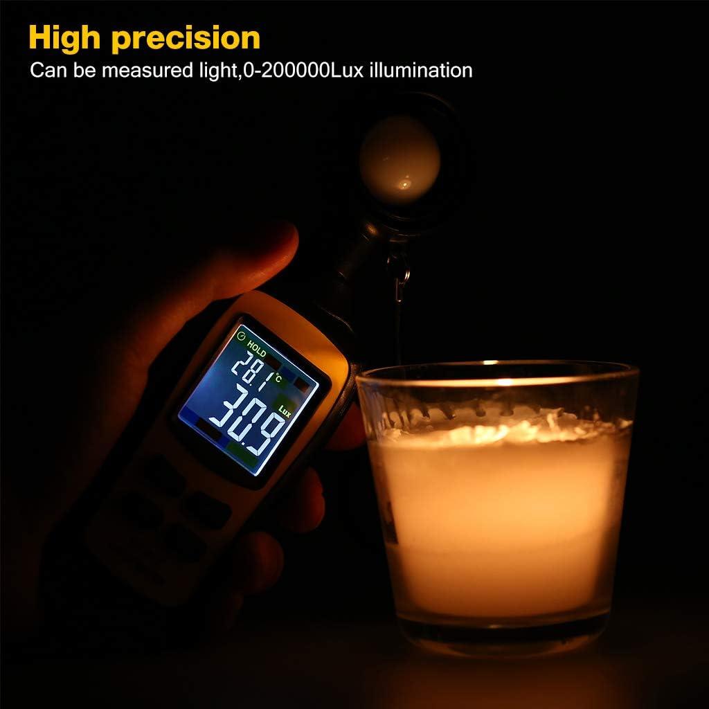 Acheter Light Meter Digital Illuminance Meter Handheld Ambient Temperature  Measuring Instrument, Range up