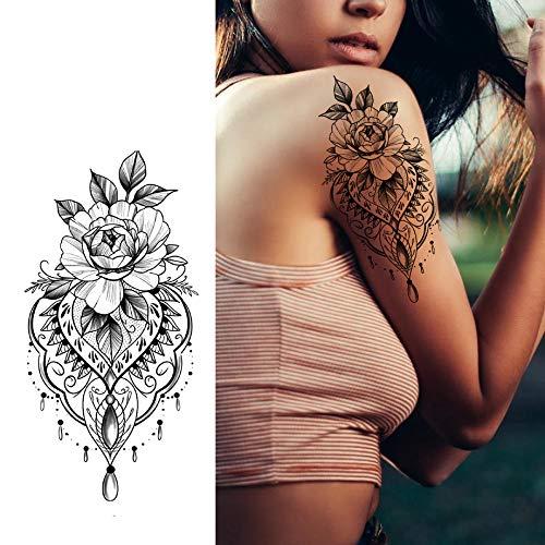 Beautiful Butterflies and Red Flowers Best Temporary Tattoos| WannaBeInk.com
