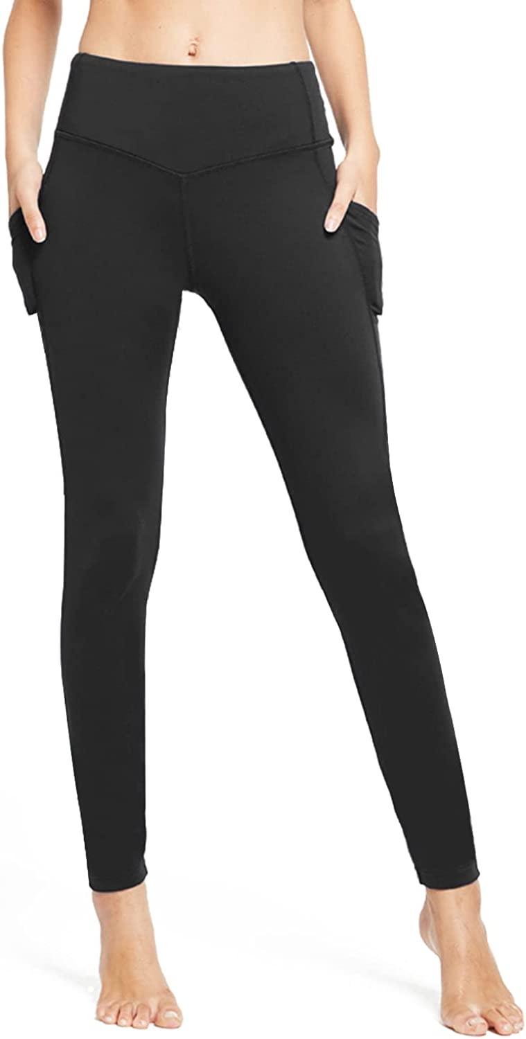Women Winter Thermal Insulated High Waisted Hiking Leggings High Waisted  Thermal Warm Yoga Pants with Pockets(Black,One Size) at  Women's  Clothing store