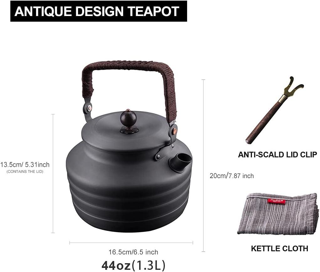 1.3L Camping Water Kettle Aluminum Alloy Teapot Coffee Pot