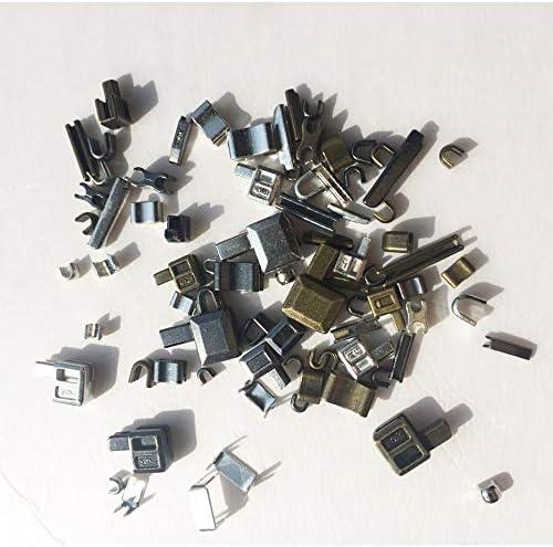 Zipper Repair Kit Metal Retainer Insertion Pin Zipper Top/Bottom Stop (3  Colors) 13 Sets Zipper