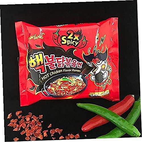 Samyang 2X Spicy Hot Chicken Flavor Ramen KOREAN SPICY NOODLE (140g Each)  (5 packs)