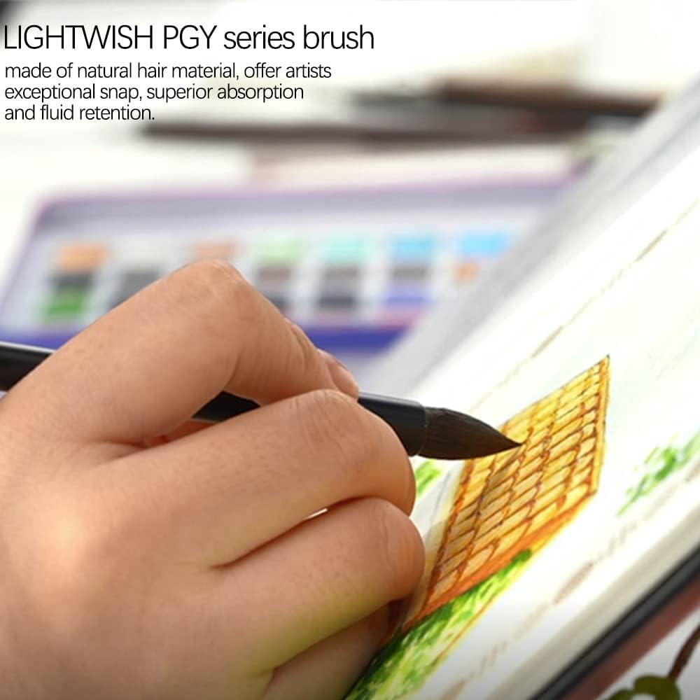 LIGHTWISH Watercolor Brushes, Paint Brushes, Mop Round Paintbrush