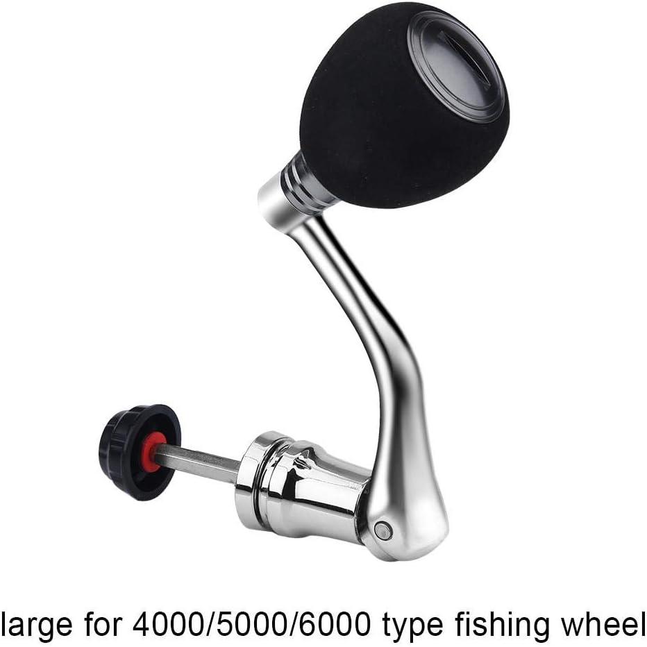 Yosoo Health Gear Fishing Reel Handle, Replacement Spinning Handle, Reel  Knob Power Handle Arm Grip Silver Medium