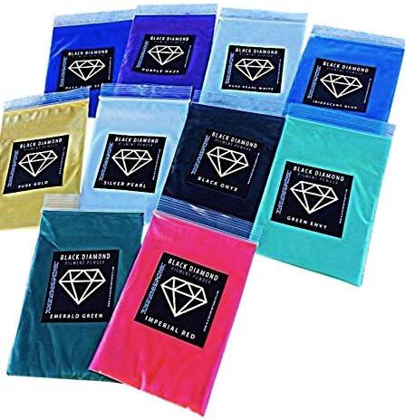 VARIETY PACK 1 (10 COLORS) powder pigment packs Black Diamond Pigments