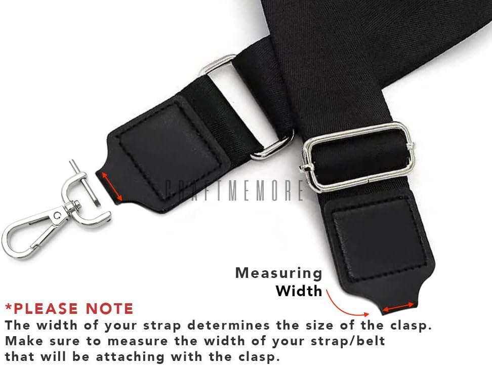 Black Bag Shoulder Strap Replacement - Detachable Swivel Clip