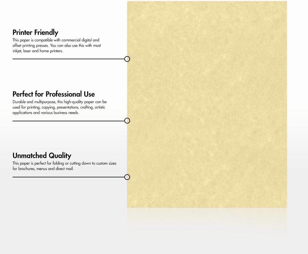 LUXPaper 8.5” x 11” Paper for Crafts and Printing in 50 Qty., Gold Metallic