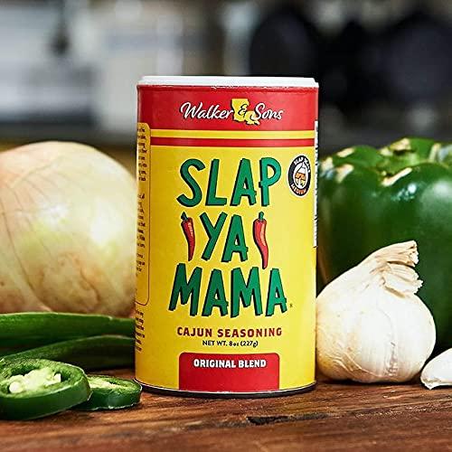 Slap Ya Mama All Natural Cajun Seasoning from Louisiana, 1 each of  Original, Hot, White Pepper & Low Sodium, Variety Pack of 4