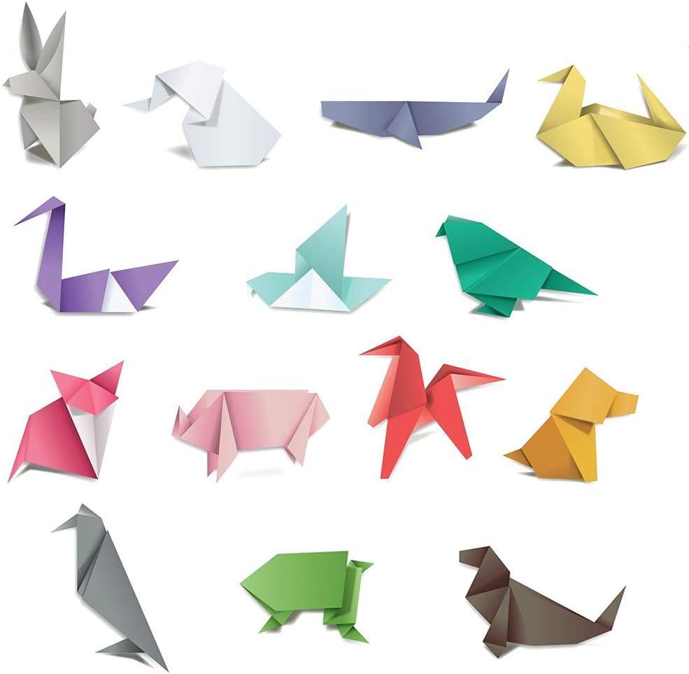 50pk Origami Paper Square 20cm | Large Folding Single Sided Sheets 50  Colours