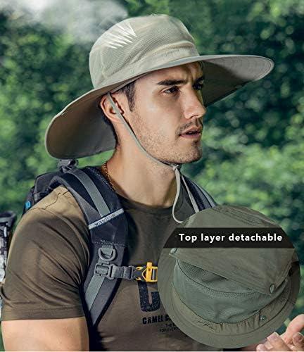 Outdoor Fishing Hat Sun Hat Uv Protection Wide Brim Hat With Face Neck Flap For Man And Women Outdoor Fishing Khaki