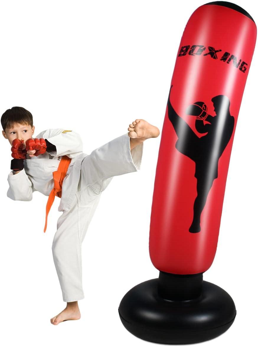 Buy Jehezkel Inflatable Punching Bags for Kids and Adults Boxing  ,Practicing Karate, Taekwondo,Free Standing Ninja Boxing Bag ,63 Inch（red）  Online at Low Prices in India - .in