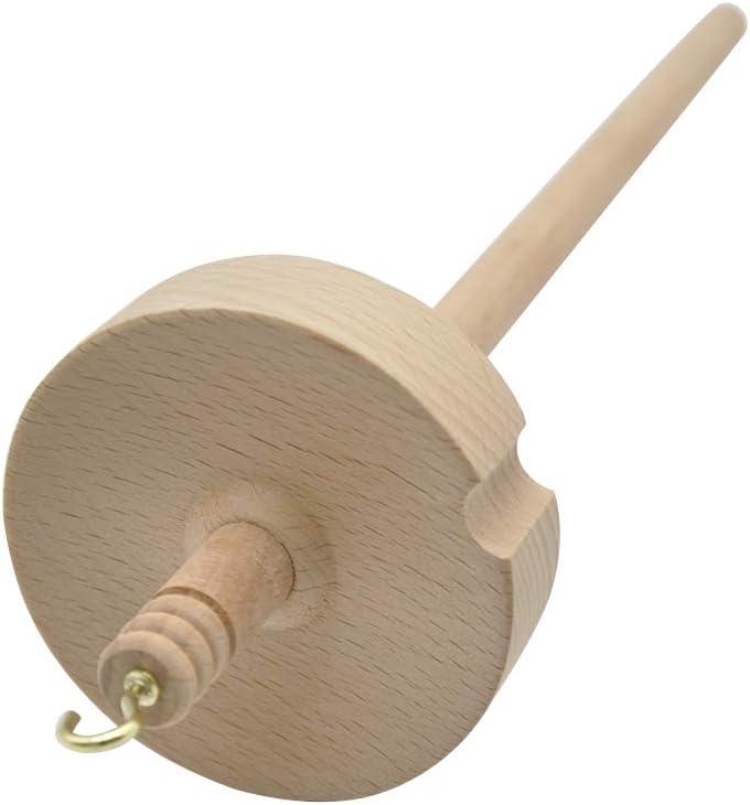 2Pc DIY Drop Spindle Top Whorl Yarn Spinner Hand Wooden Spinning