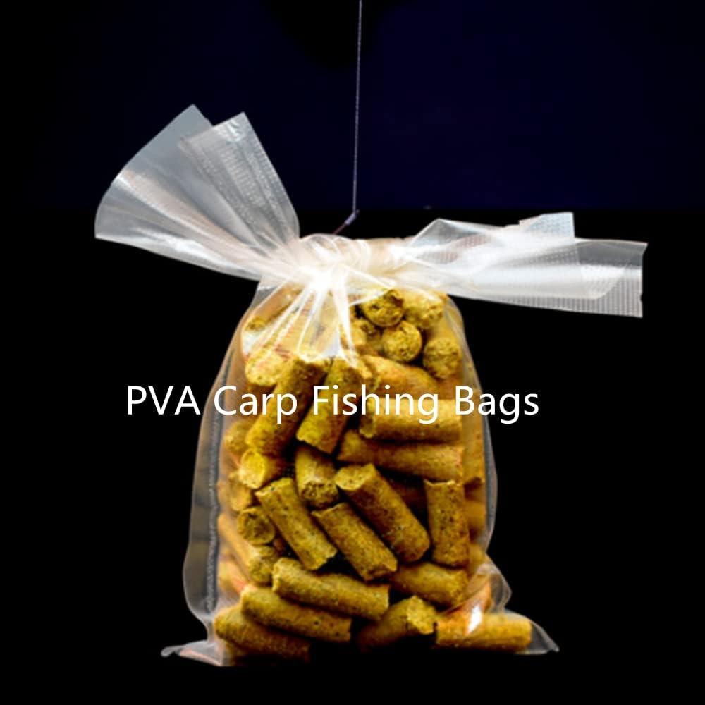 APZDFGIFCD 100Pcs PVA Water Soluble Bag Fishing Bag Mesh Bag for