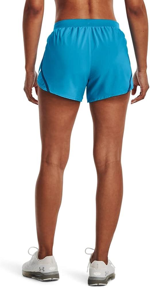 Under Armour Womens CoolSwitch Capris Black Sky Blue Reflective Size Small  4-6
