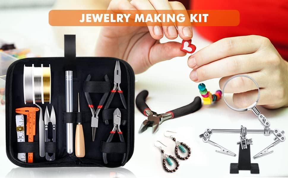 8 Piece Jewelry Making Kit, Jewelry Tool Kit Pliers Set, Mini Pliers Round  Nose Pliers Scissors Tweezers Tools For Jewelry Making, Repairing And  Beading