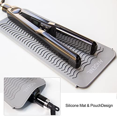 Professional Heat Resistant Styling Mat for Hair Irons with Travel Pouch