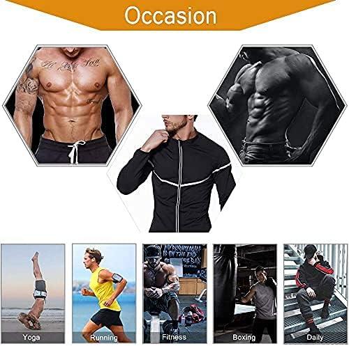 NINGMI Men Sauna Suit Neoprene Sweat Jacket Workout WeightLoss Long Sleeve  Waist Trainer Body Shaper with Zipper : : Sports & Outdoors