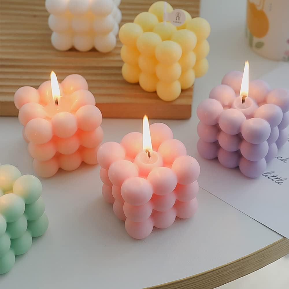 Navani Bubble Candle Molds, 3D Bubble Cube Silicone Mold for Candles Soap  Making, DIY Candles and Cake Decoration, Easy to Demold - 15 Cavity