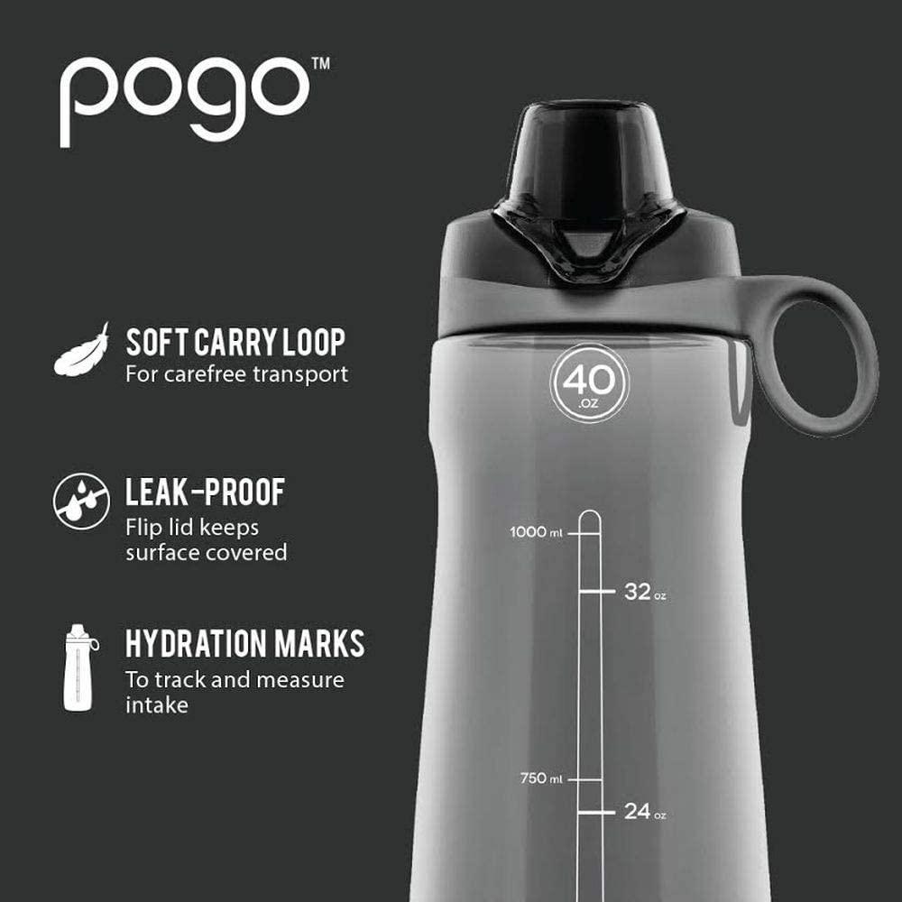 Buy Pogo 18oz Plastic Water Bottle with Chug Lid and Carry Handle, BPA  Free, Dishwasher Safe,Perfect for Travel, School, Outdoors, and Gym, 2  Pack, Aquaviva/Pink Satin Online at desertcartSouth Korea