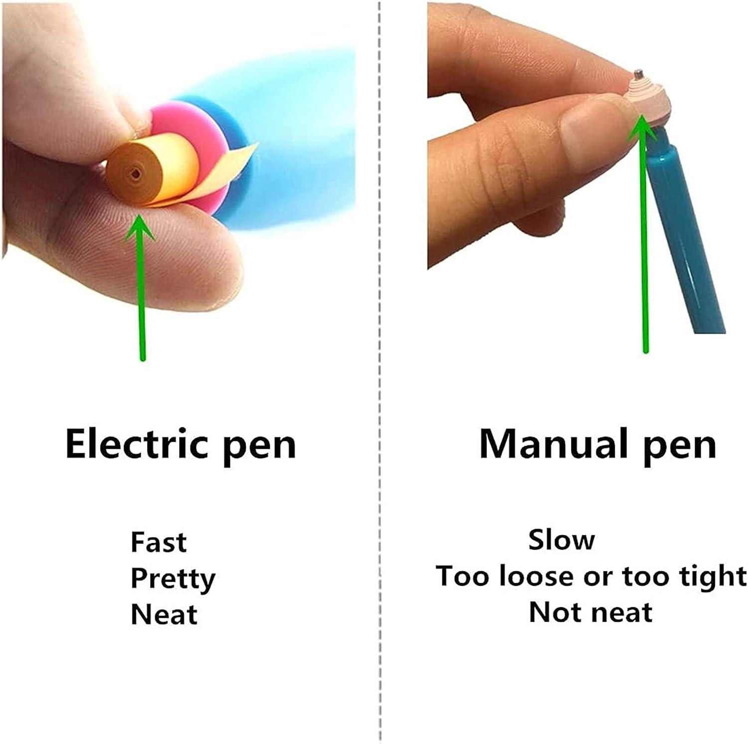 2 in 1 Quilling Slotted Tool Paper Rolling Electric Pen, E11 Electric  Quilling Pen, Electric Quilling Slotted Tool Automated Paper Rolling  Curling Pen