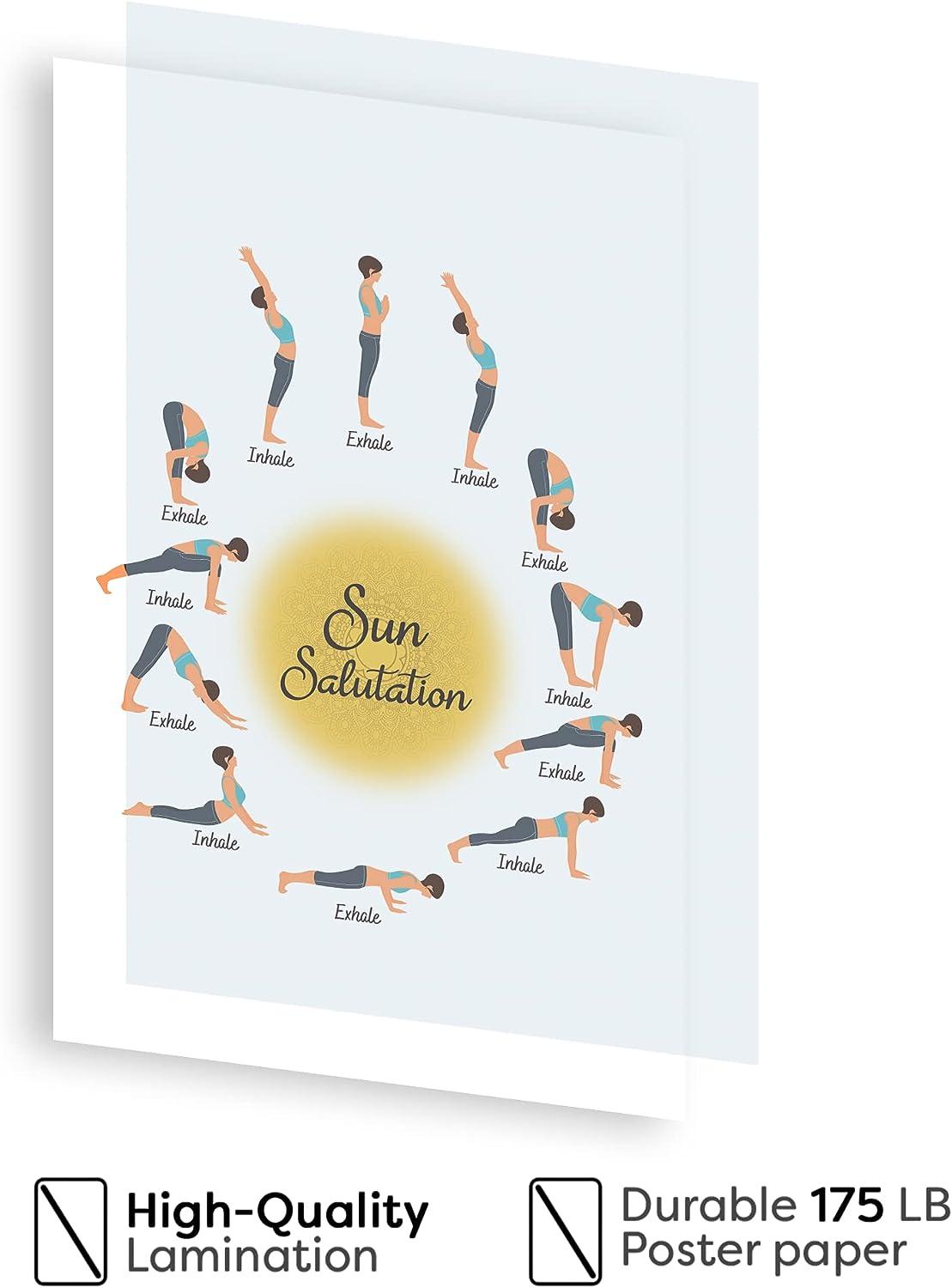 Woman Practicing Yoga on Mat Online Poster Template - VistaCreate