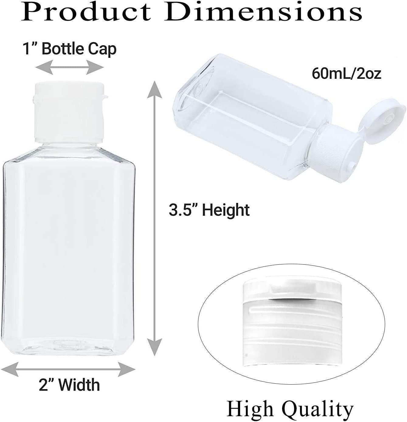 60ml Plastic Flip Top Bottles 2oz