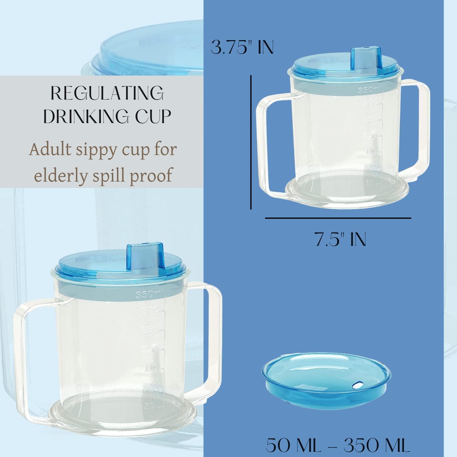 Healeved Nursing Cup Spill Proof Cups for Adults Parkinsons Aids Disabled  Water Cup Spill Proof Sippy Cups Drinking Cups with Lids Adult Sippy Cup