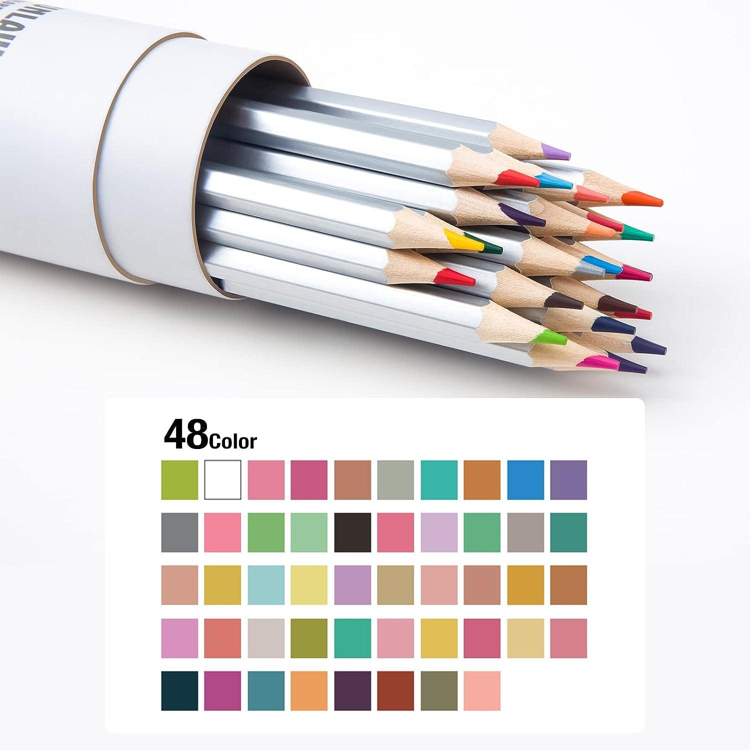 Colored Pencils 60 Unique Colors Premium Pre-sharpened Perfect for adult  coloring books,Drawing, Sketching, and Crafting Projects, Bold,Vibrant