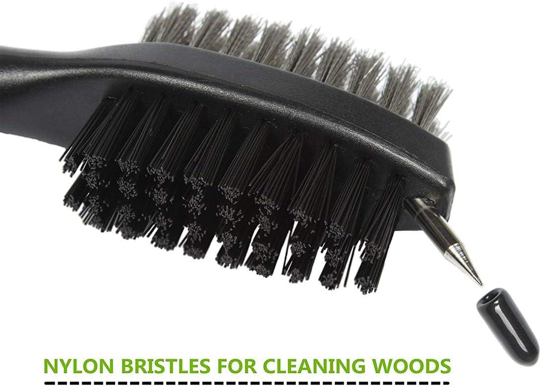 Cleaning Brush For Golf Club With Carabiner Groove Sharpener