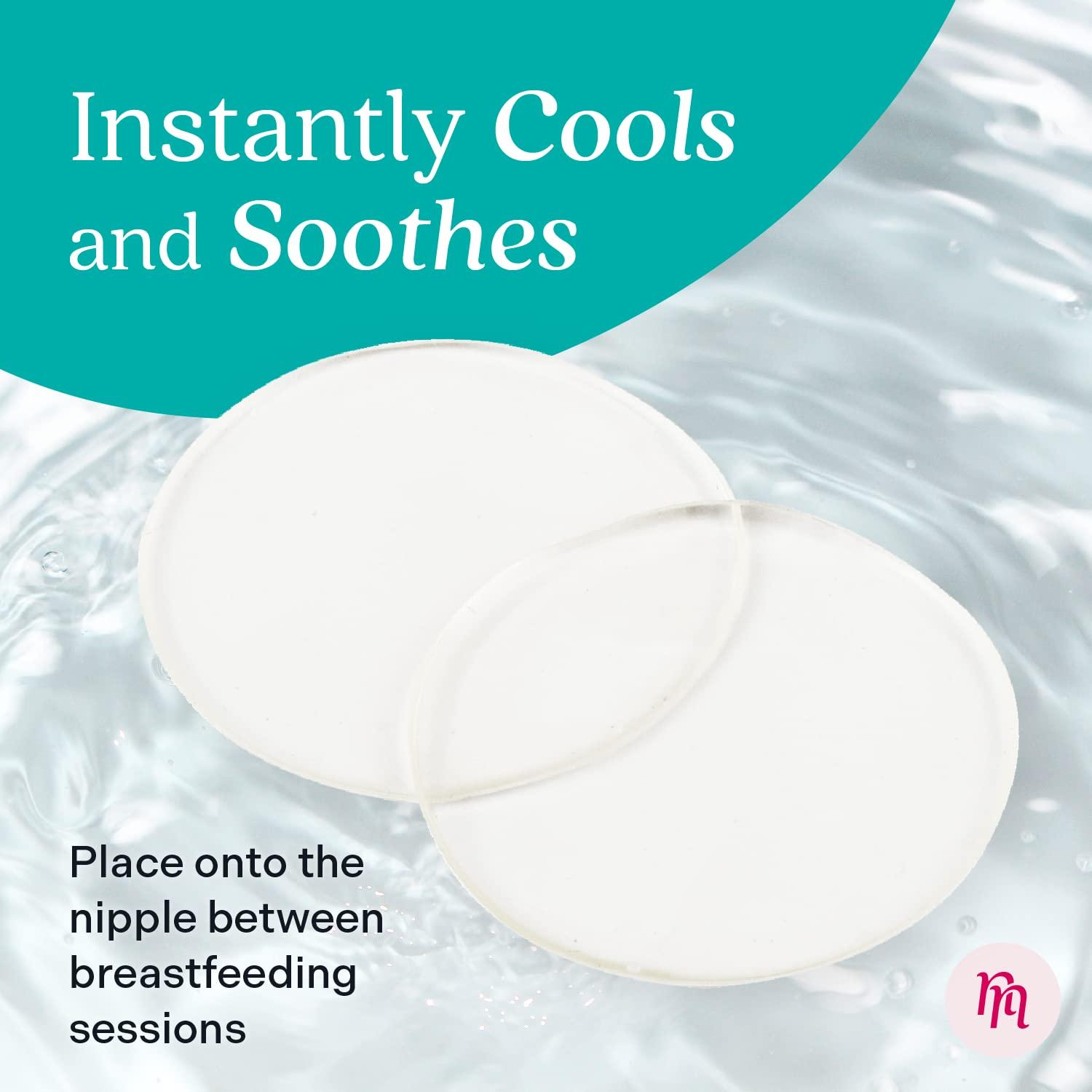 TendHer Reusable Soothing Breastfeeding Gel Pads with Absorbent Covers, Hot  or Cold Packs for Nursing Pain Relief from Sore Nipples, Engorgement and