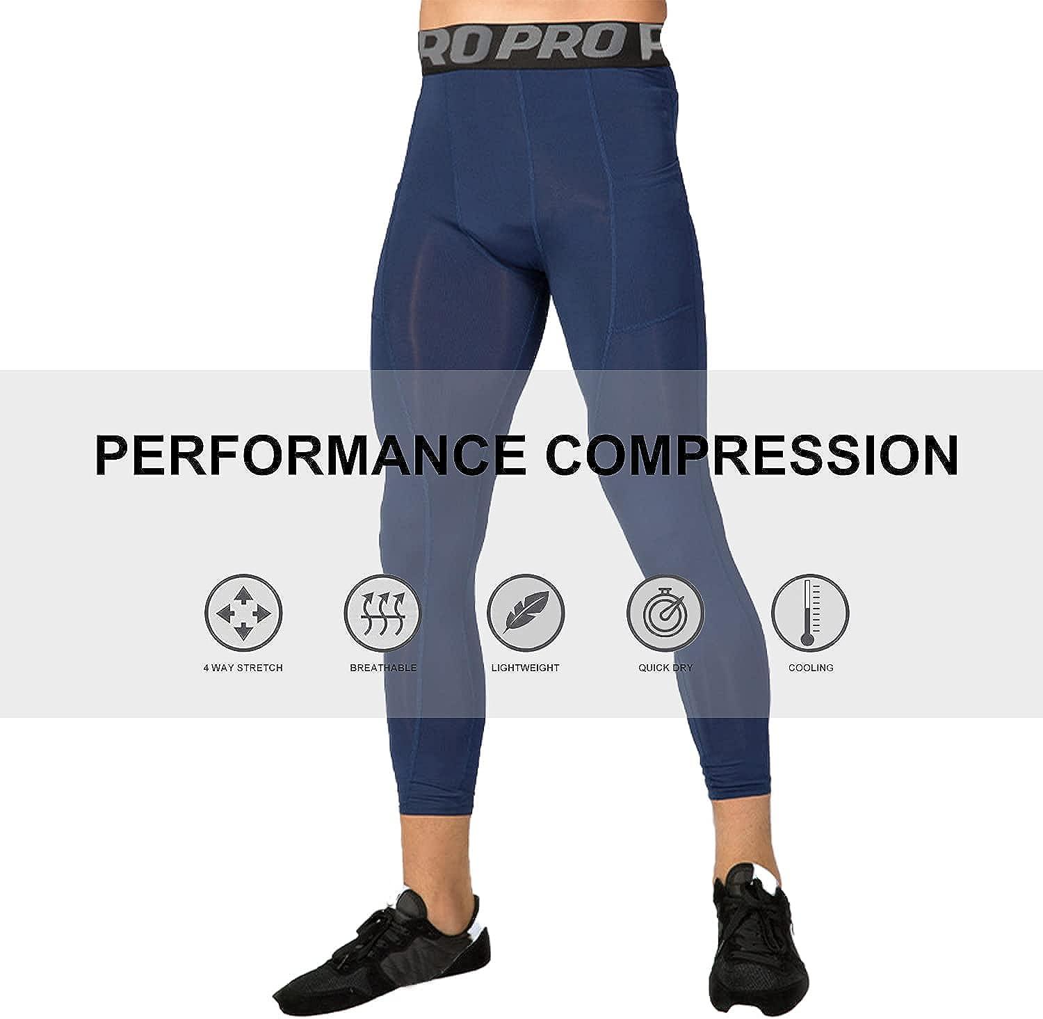 Mens Breathable Sports Compression Mens Compression Tights Pro
