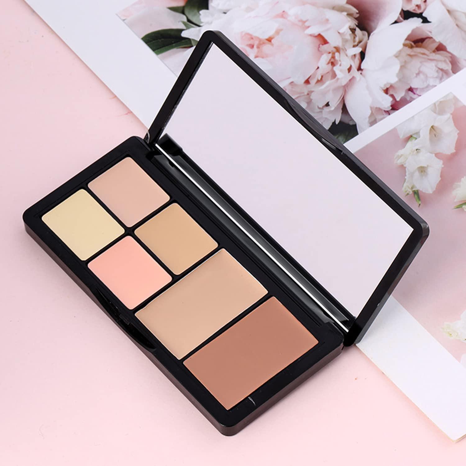 Concealer Contour Palette, 6 In 1 Color Correcting Concealer Contour Makeup  Palette, Contouring Foundation Highlighting Makeup Kit for Dark Circles