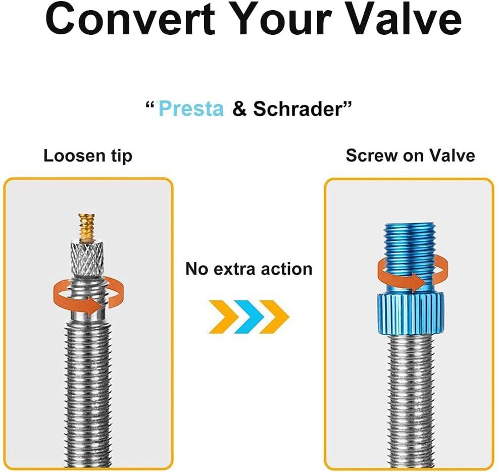 convert presta to schrader bike valve