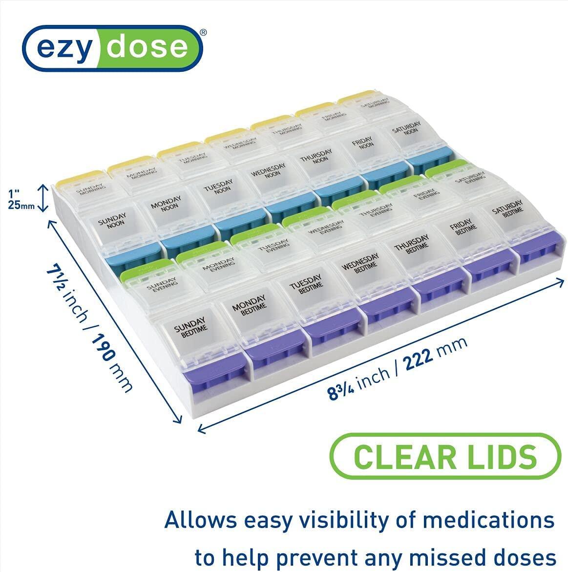  Ezy Dose Pill Packs, Pill and Vitamin Organizer Pouches, 100  Count