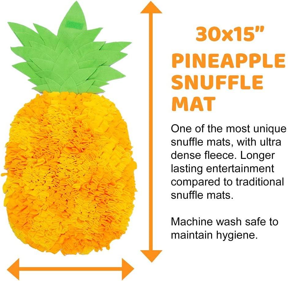 Downtown Pet Supply - Pineapple Snuffle Mat for Dogs - Chenille Microfiber  Mat & Interactive Dog Toy - Slow Dog Treat Dispenser - Washer Safe - 30 x  15 in