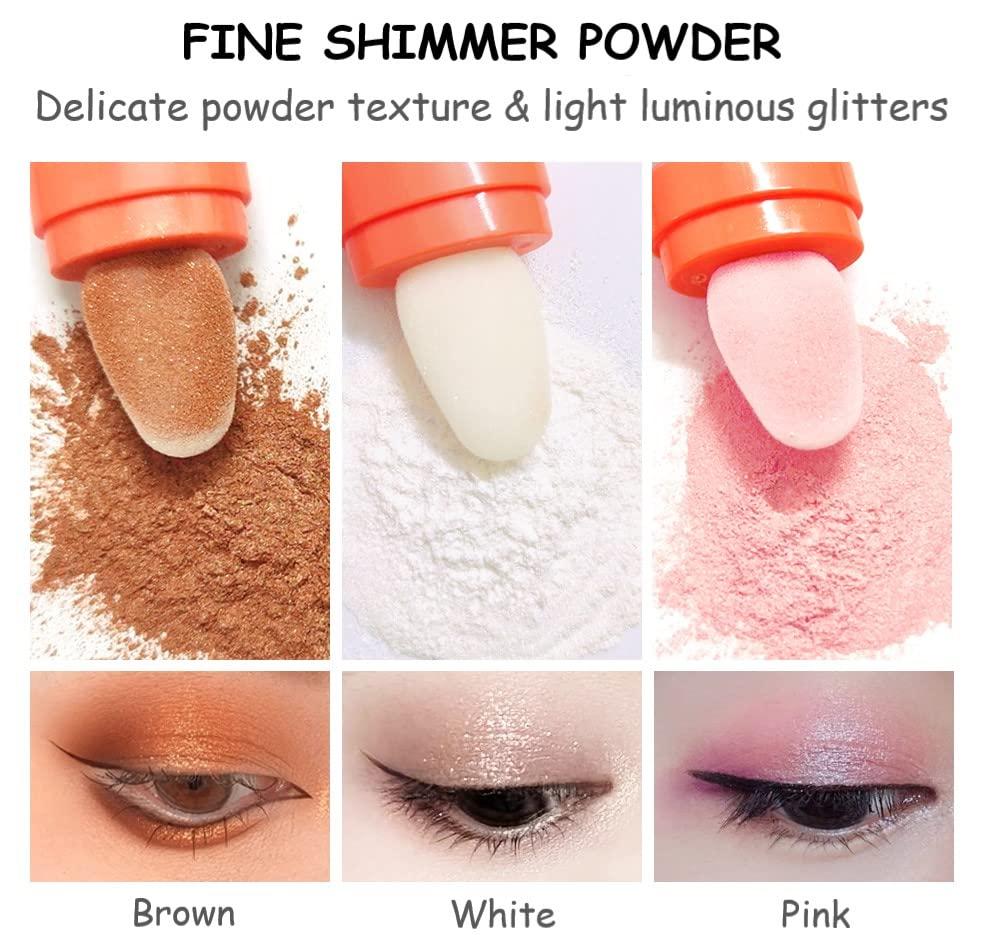 Highlighter Powder Stick Makeup Face Glitter: 3PCS Polvo De Hadas