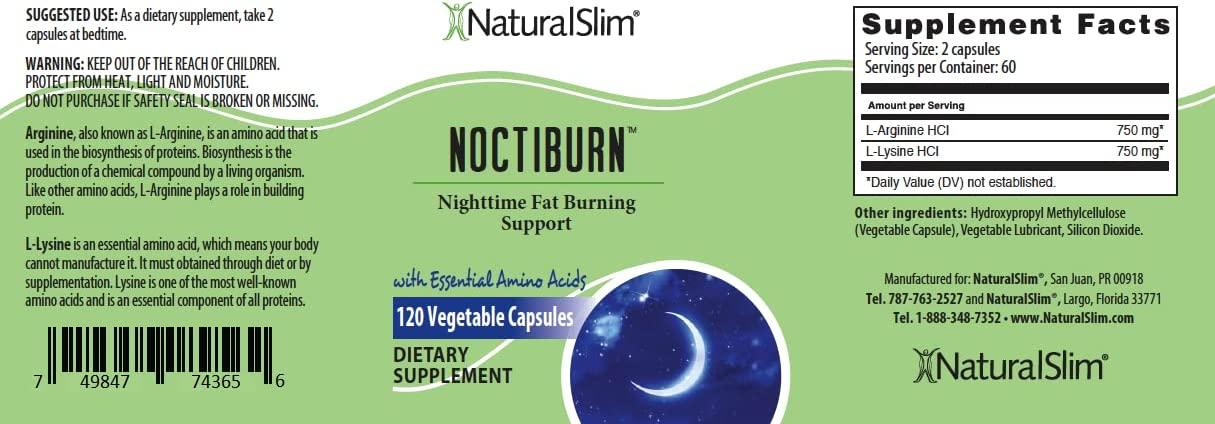 NaturalSlim NoctiBurn Night Fat Burning Support