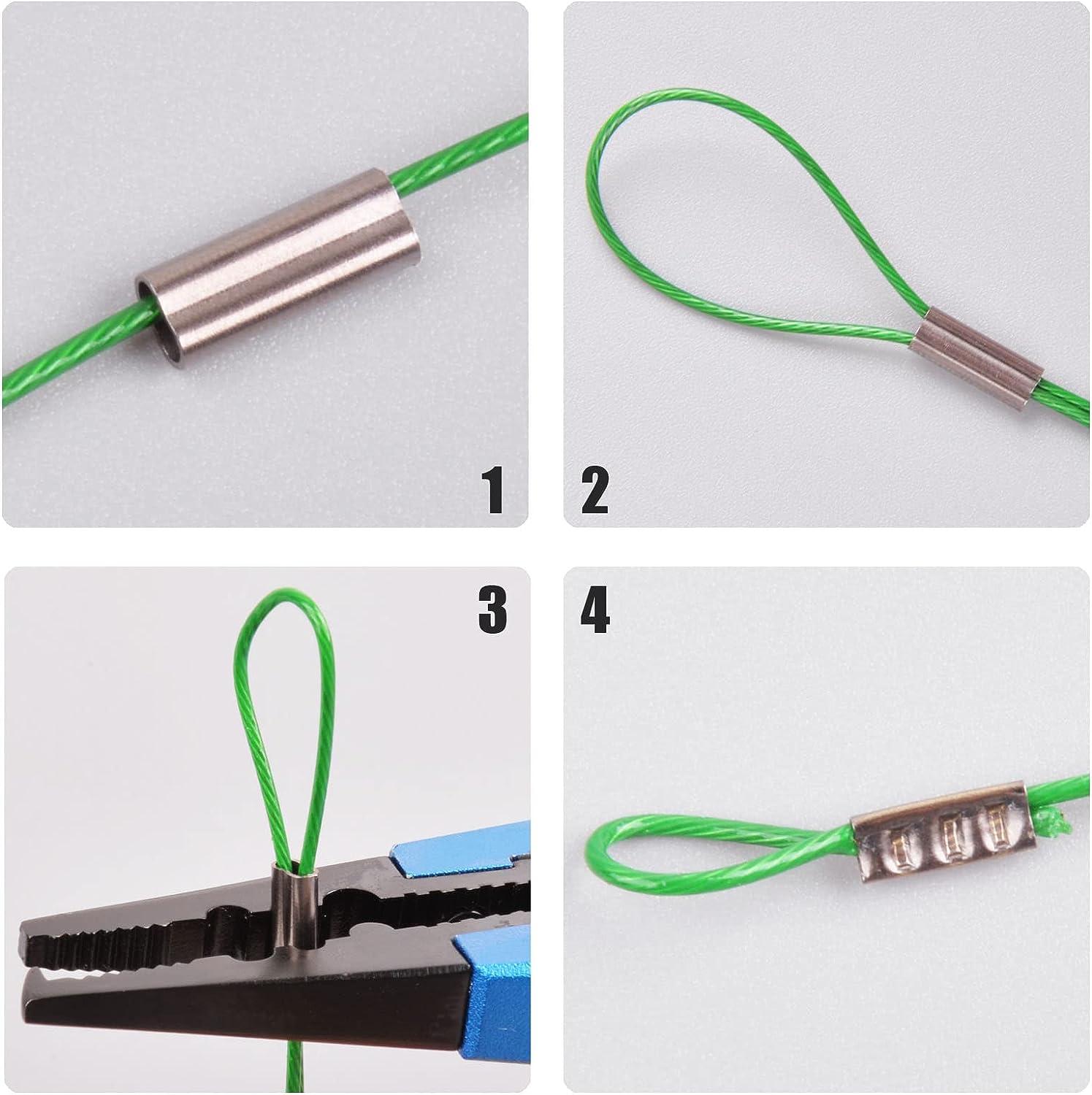 150pcs Single Barrel Crimping Sleeves Fishing Wire Crimps 100% Copper Tube  Connector Fishing Tackle (2.0mm)
