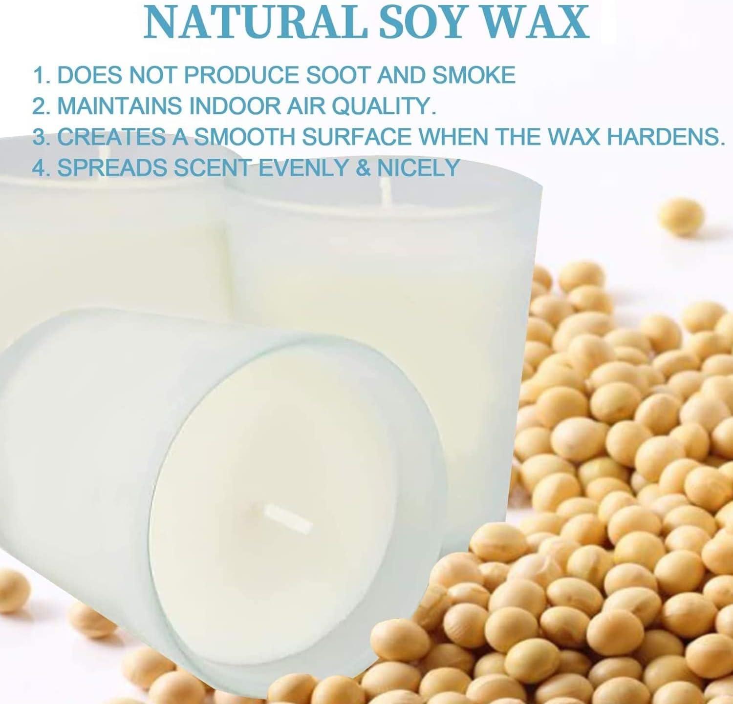  Soy Wax 10lb and Candle Making Supplies with 200,6-Inch  Pre-Waxed Wicks, 200 Candle Wick Stickers : Everything Else