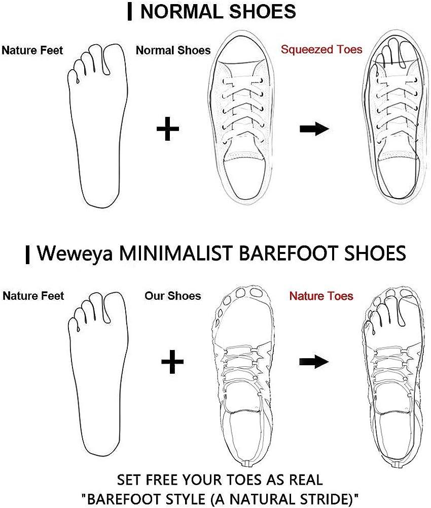 Weweya Barefoot Shoes Men Minimalist Running Cross Training Shoe