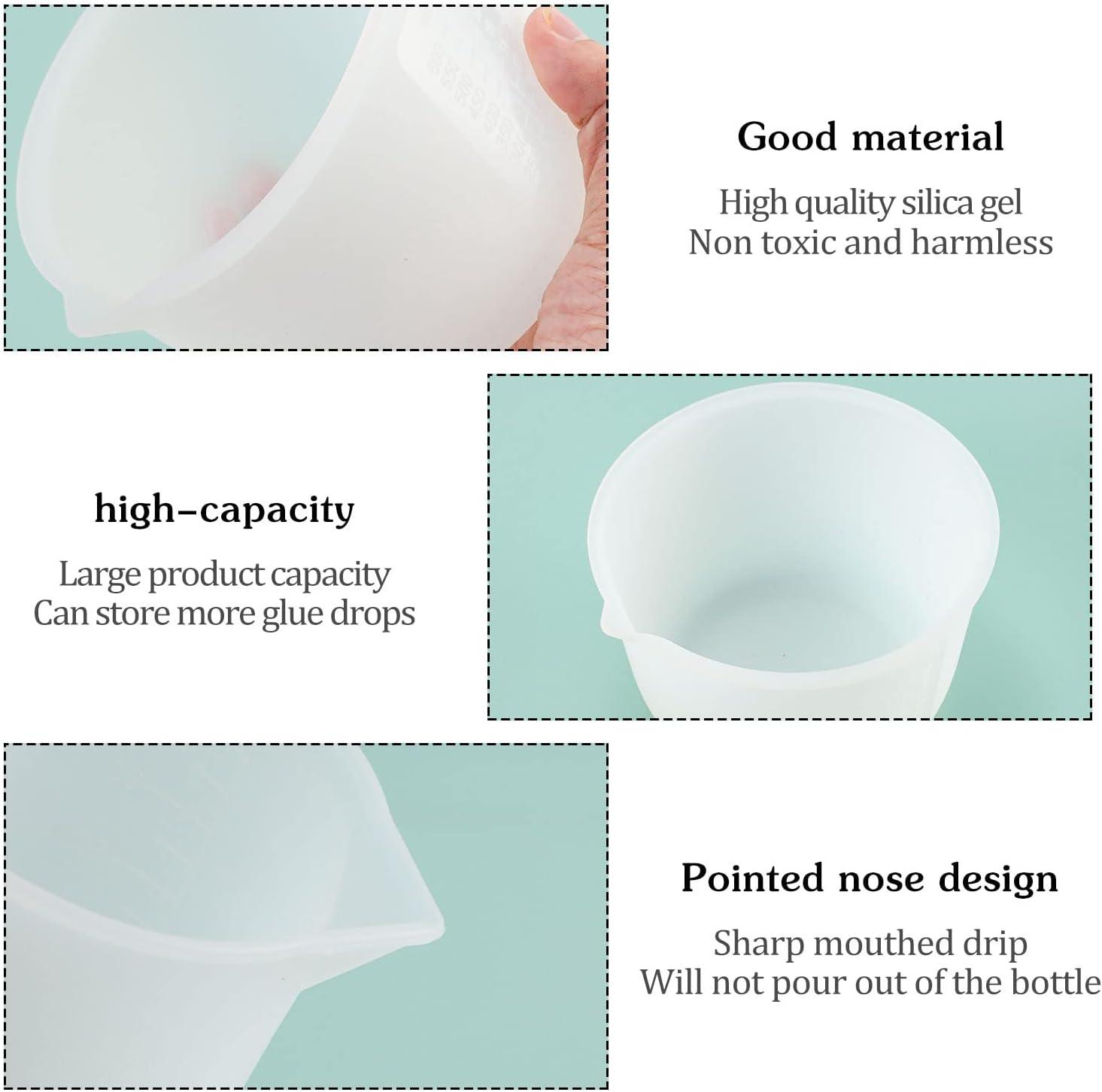 Silicone Measuring Cups for Resin Supplies, Resin Cups Kit with 600ml &  100ml Resin Mixing Cups and Tools, Silicone Cups for Resin Molds, Epoxy  Resin