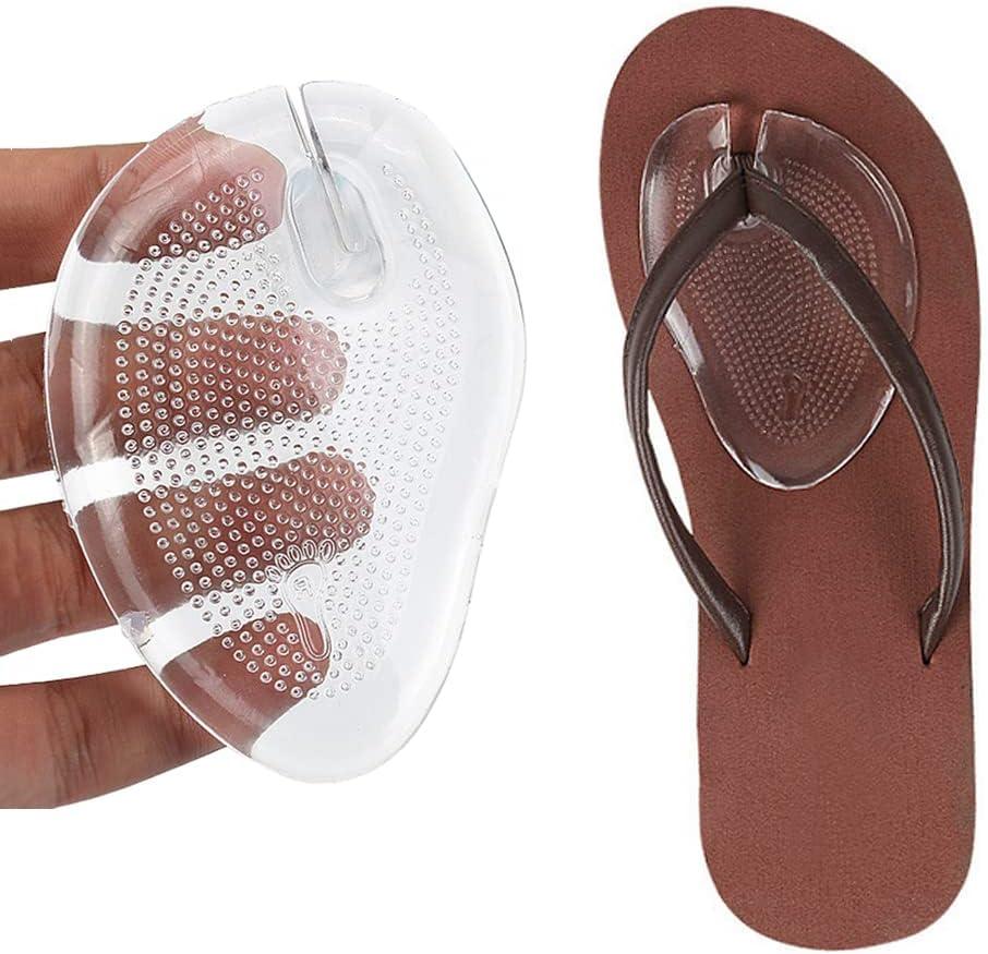 2 Pairs Silicone Gel Thong Sandal Cushions Pad Toe Protectors Anti Slip Flip Flop Gel Inserts 