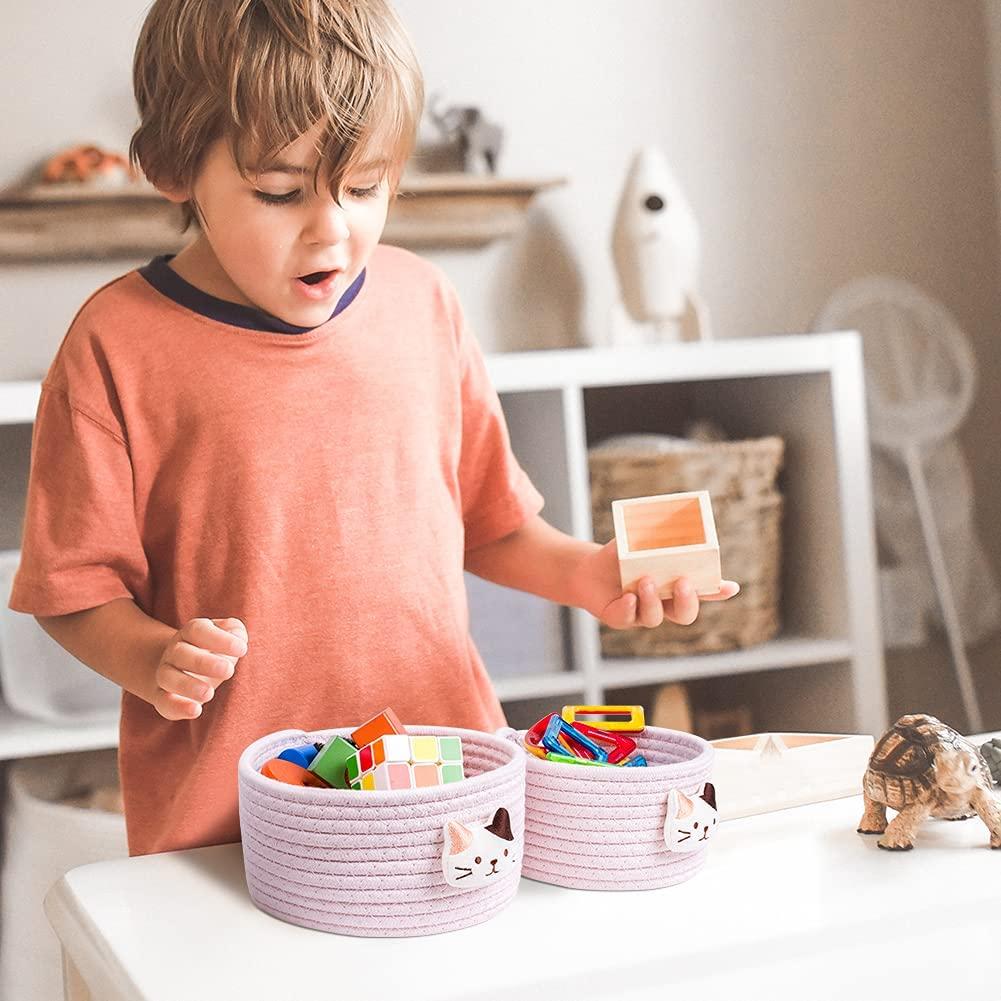 Decorative Woven Basket, Nursery Toy Storage Basket For Organizing